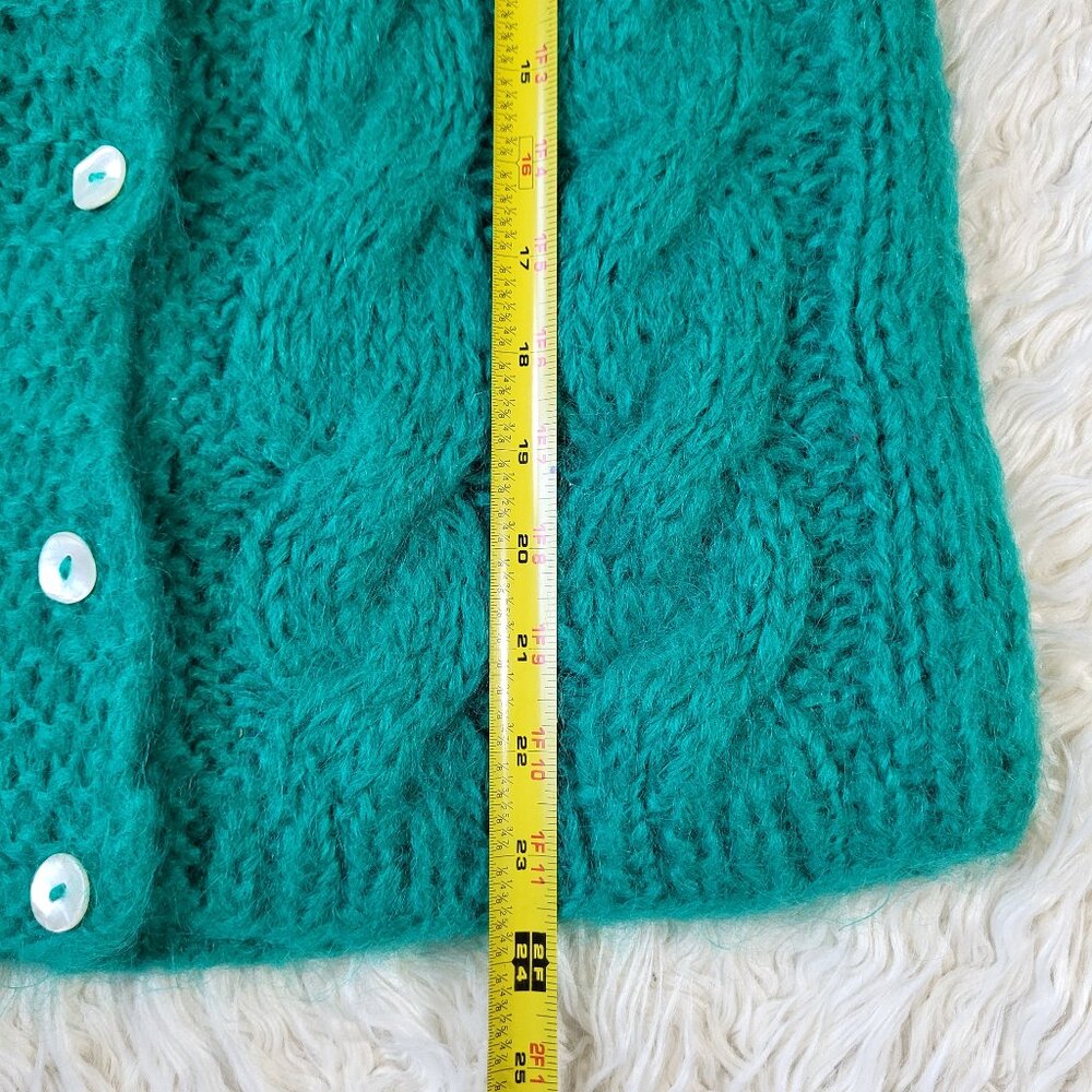 Vintage Mantessa Hand Knit Wool Sweater Cardigan Size 34 - Made in Italy - Picture 8 of 12